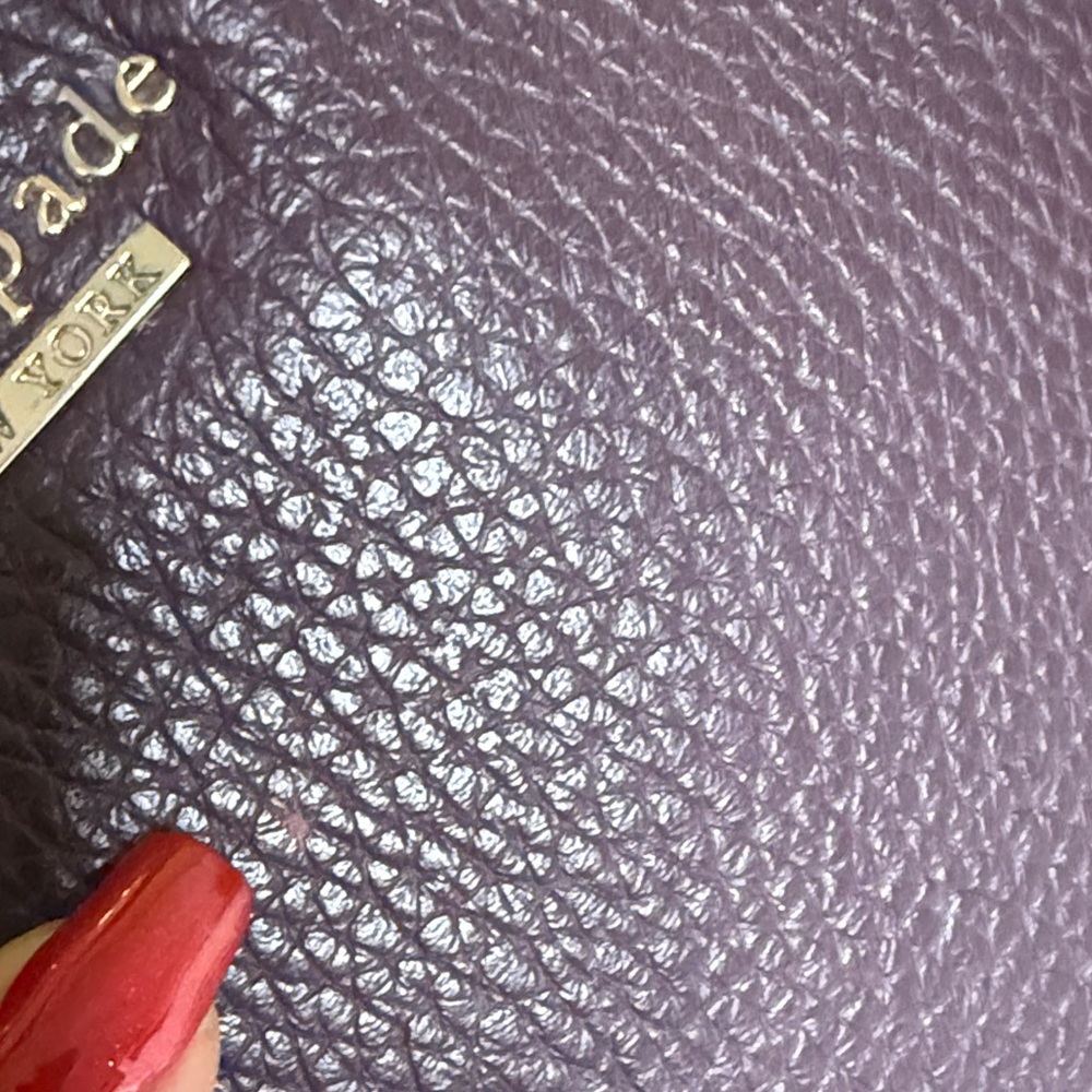 Kate Spade Anderson Way Reiley embellished satchel in deep plum pebbled leather - Picture 4 of 16